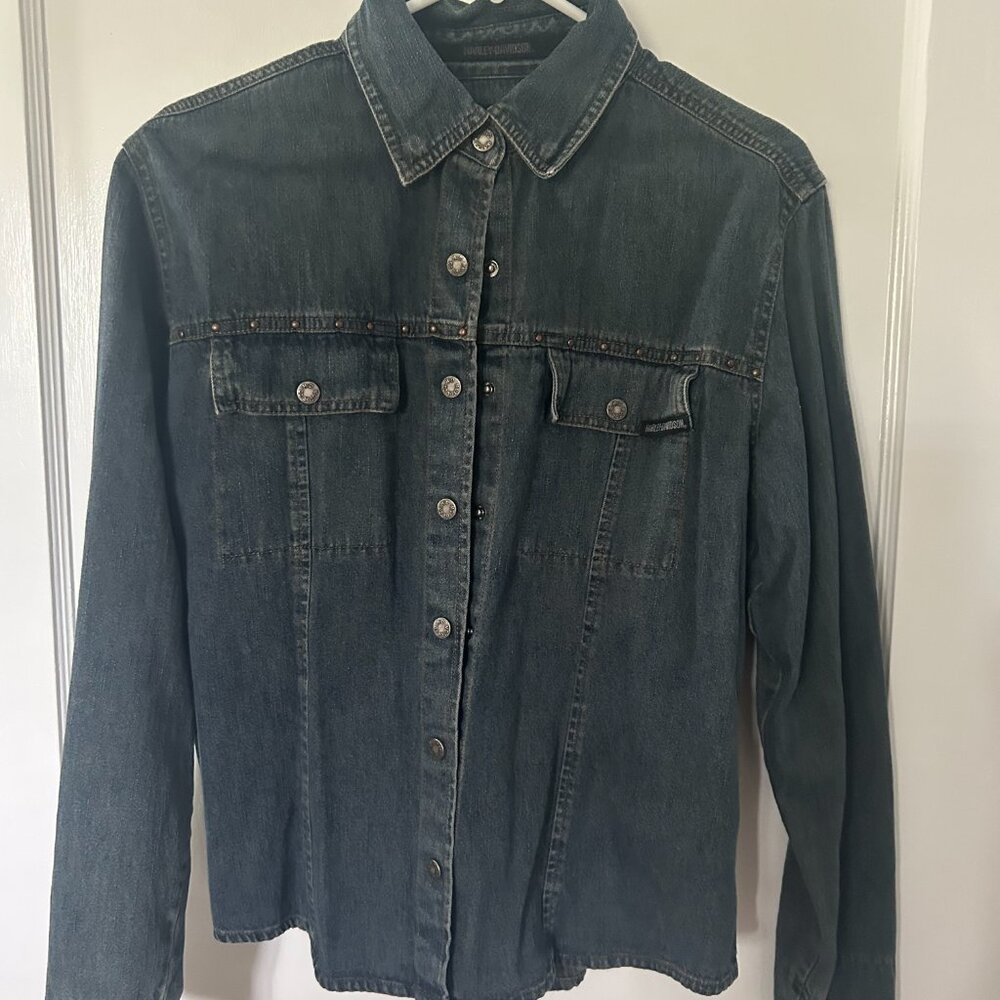 Harley Davidson Studded Women's Denim shirt